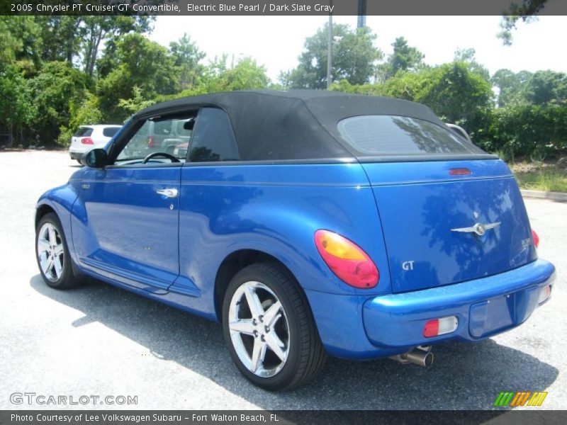 Electric Blue Pearl / Dark Slate Gray 2005 Chrysler PT Cruiser GT Convertible