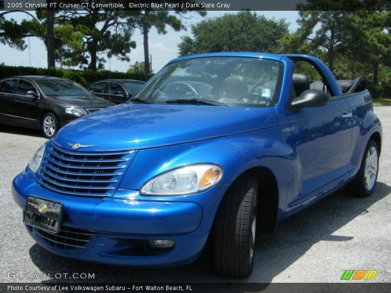 Electric Blue Pearl / Dark Slate Gray 2005 Chrysler PT Cruiser GT Convertible