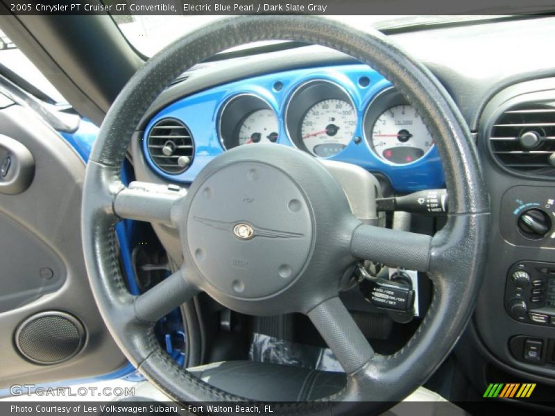 Electric Blue Pearl / Dark Slate Gray 2005 Chrysler PT Cruiser GT Convertible
