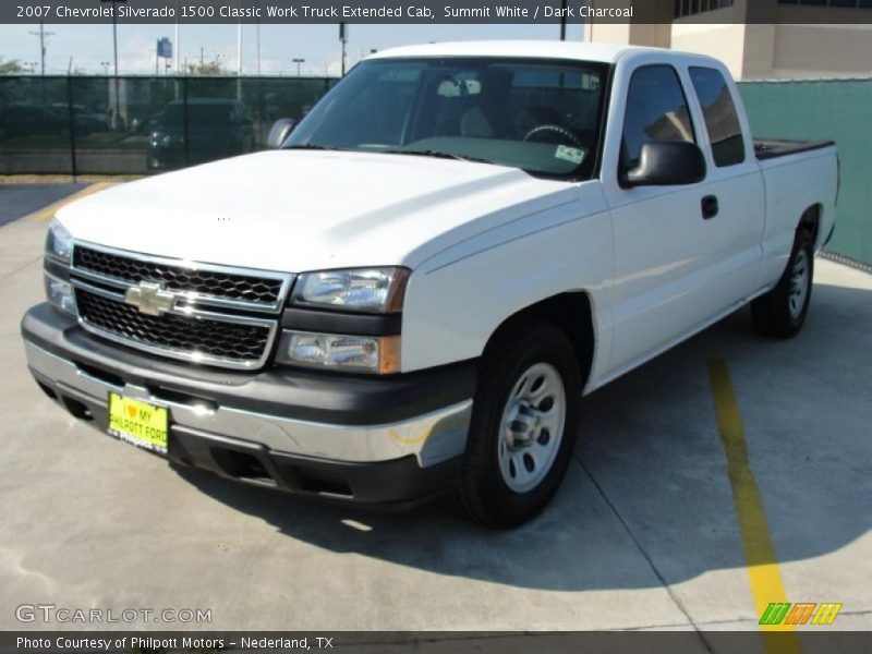 Summit White / Dark Charcoal 2007 Chevrolet Silverado 1500 Classic Work Truck Extended Cab