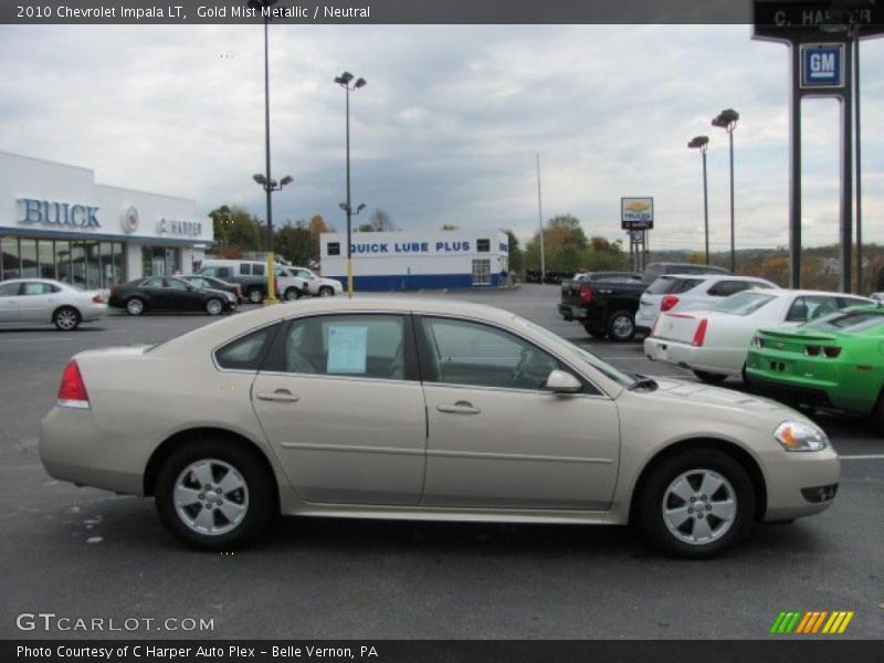 Gold Mist Metallic / Neutral 2010 Chevrolet Impala LT