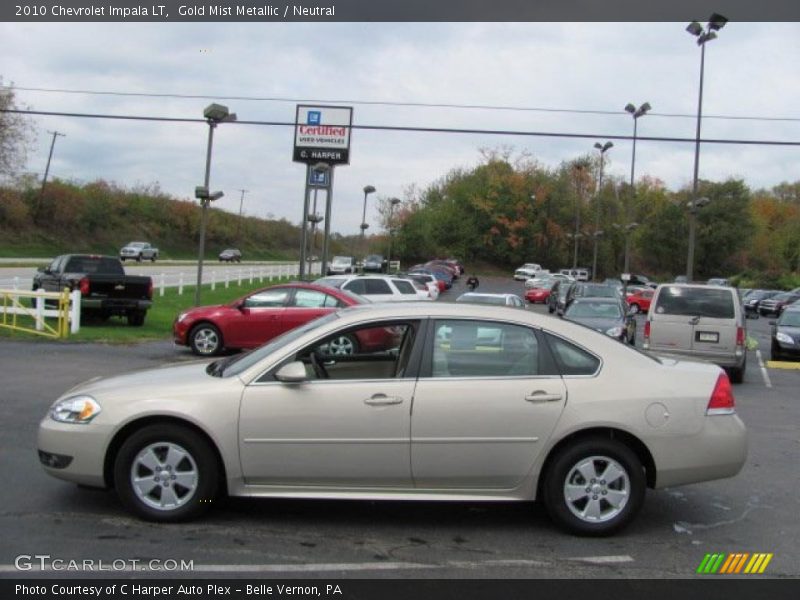 Gold Mist Metallic / Neutral 2010 Chevrolet Impala LT