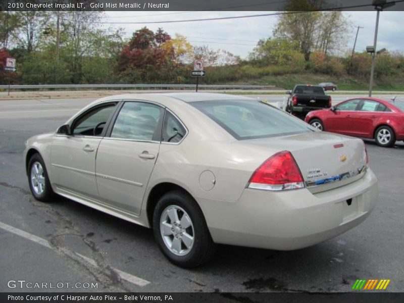 Gold Mist Metallic / Neutral 2010 Chevrolet Impala LT