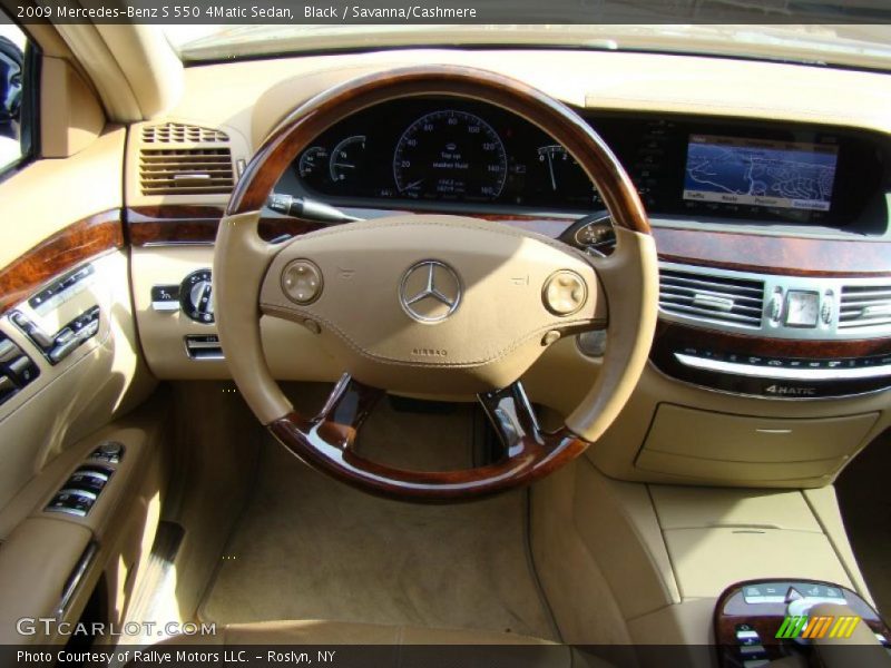 Black / Savanna/Cashmere 2009 Mercedes-Benz S 550 4Matic Sedan