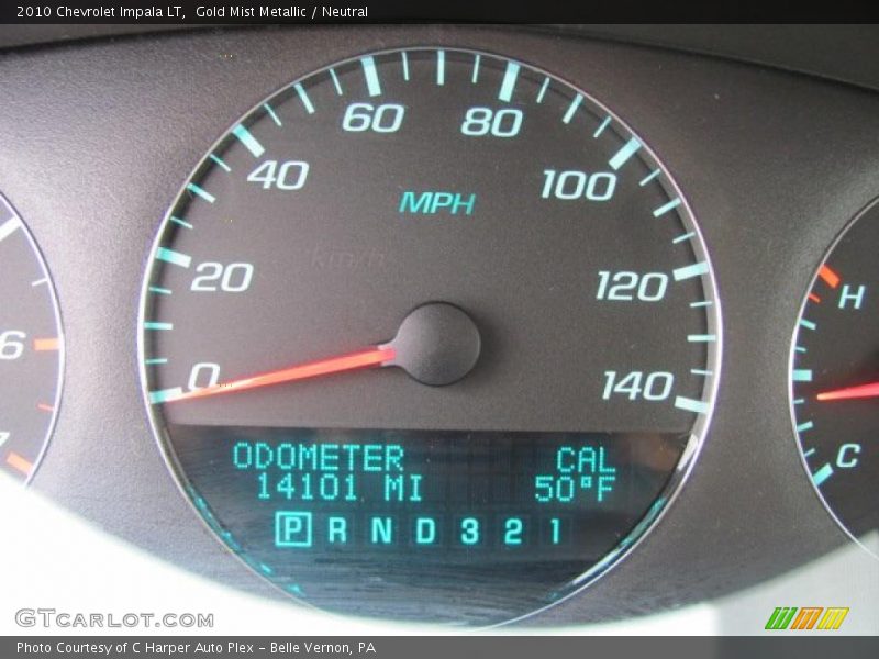 Gold Mist Metallic / Neutral 2010 Chevrolet Impala LT