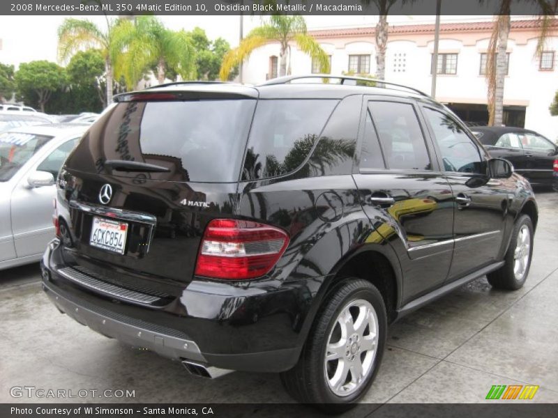 Obsidian Black Metallic / Macadamia 2008 Mercedes-Benz ML 350 4Matic Edition 10