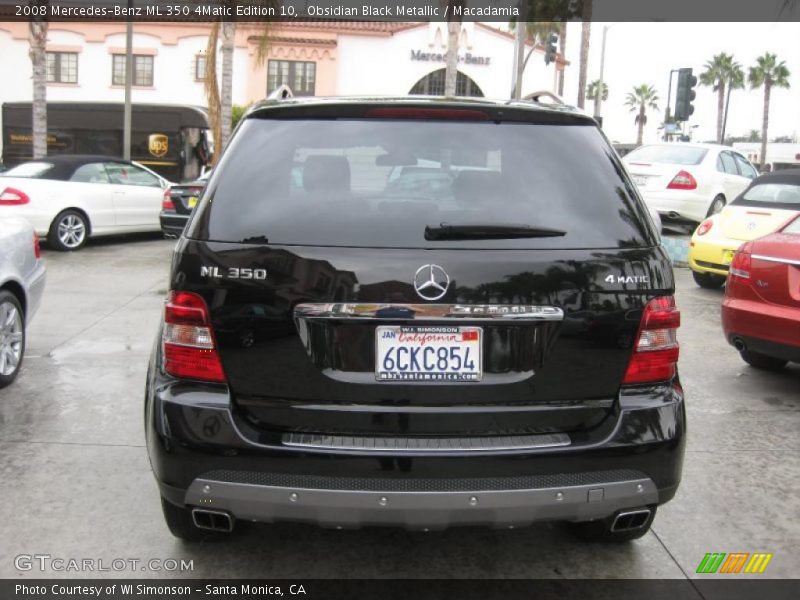 Obsidian Black Metallic / Macadamia 2008 Mercedes-Benz ML 350 4Matic Edition 10