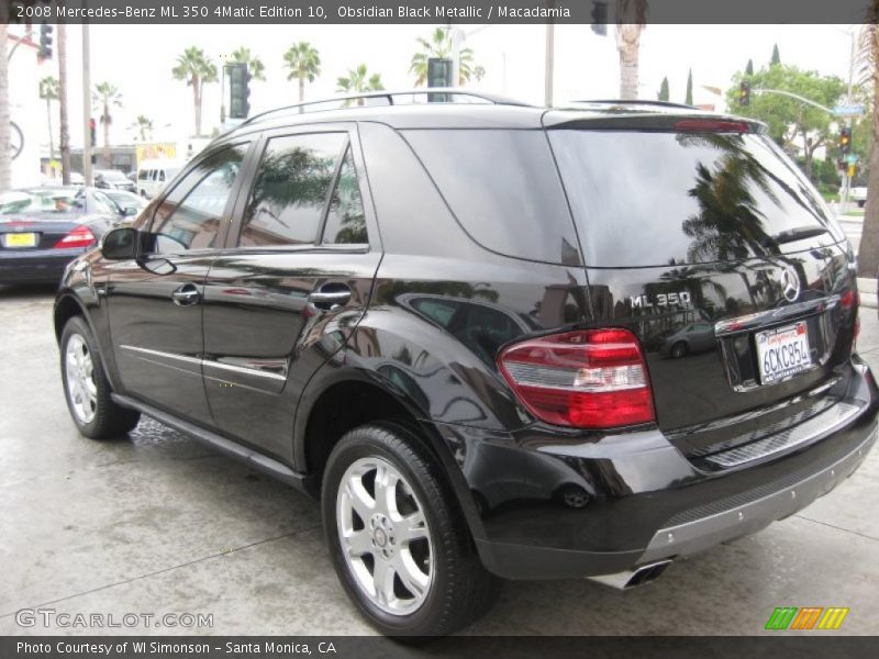 Obsidian Black Metallic / Macadamia 2008 Mercedes-Benz ML 350 4Matic Edition 10