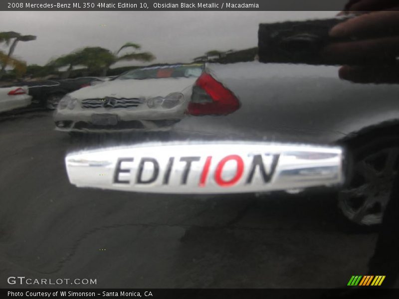 Obsidian Black Metallic / Macadamia 2008 Mercedes-Benz ML 350 4Matic Edition 10