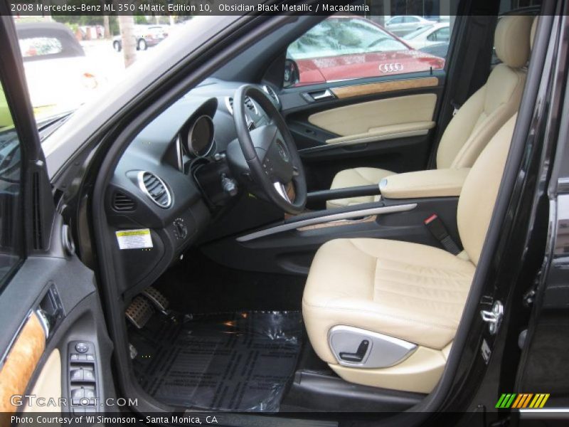 Obsidian Black Metallic / Macadamia 2008 Mercedes-Benz ML 350 4Matic Edition 10