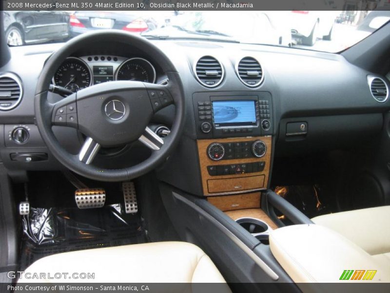 Obsidian Black Metallic / Macadamia 2008 Mercedes-Benz ML 350 4Matic Edition 10