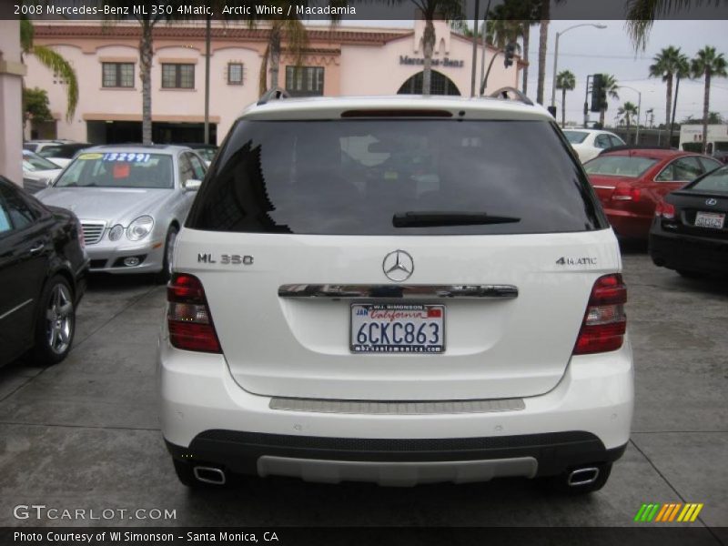 Arctic White / Macadamia 2008 Mercedes-Benz ML 350 4Matic