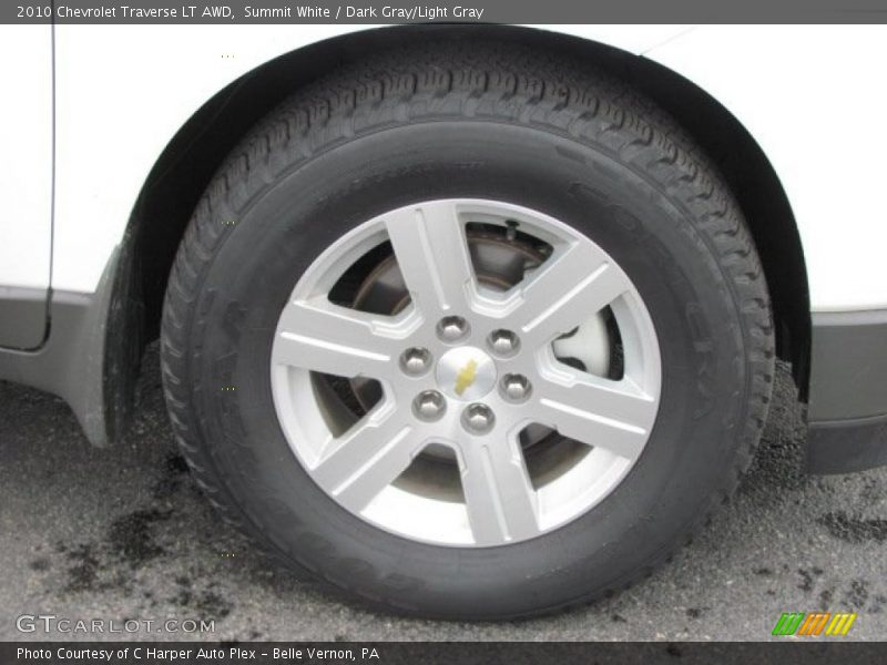 Summit White / Dark Gray/Light Gray 2010 Chevrolet Traverse LT AWD
