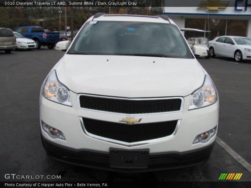 Summit White / Dark Gray/Light Gray 2010 Chevrolet Traverse LT AWD