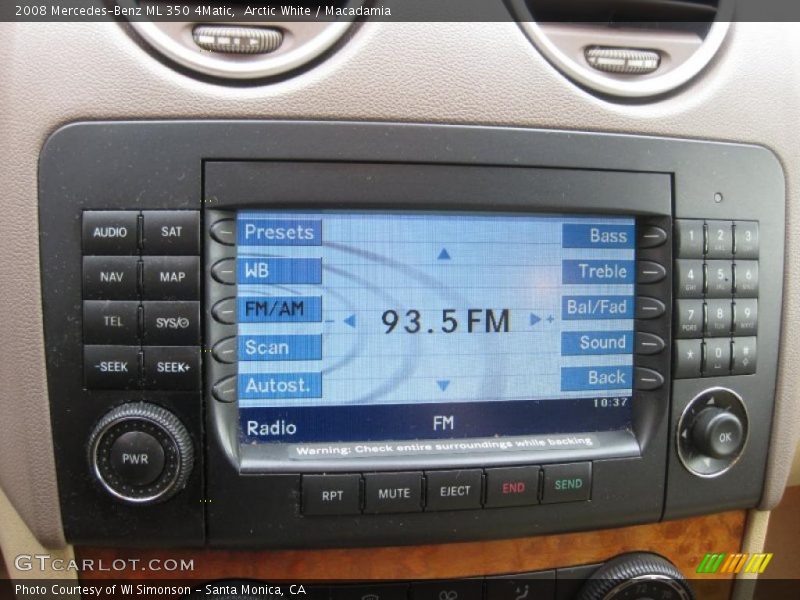 Arctic White / Macadamia 2008 Mercedes-Benz ML 350 4Matic