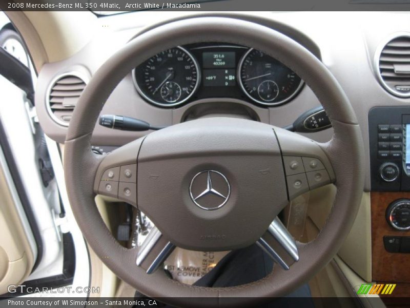 Arctic White / Macadamia 2008 Mercedes-Benz ML 350 4Matic