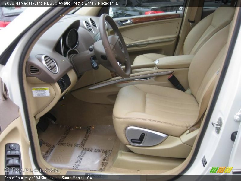 Arctic White / Macadamia 2008 Mercedes-Benz ML 350 4Matic
