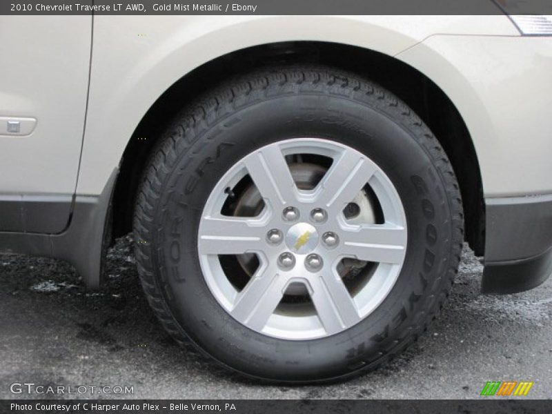 Gold Mist Metallic / Ebony 2010 Chevrolet Traverse LT AWD