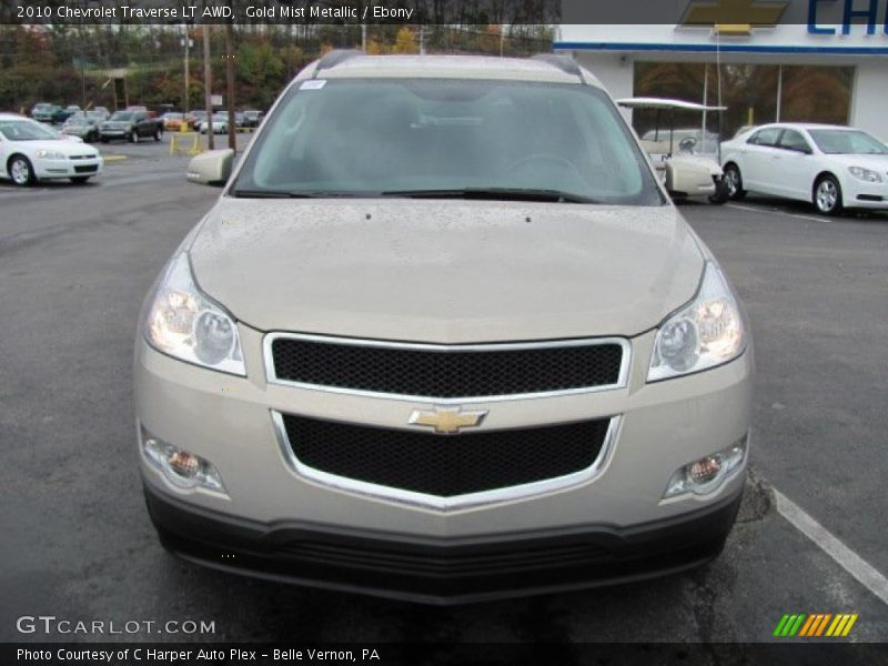 Gold Mist Metallic / Ebony 2010 Chevrolet Traverse LT AWD