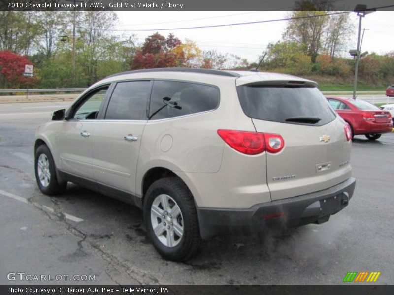 Gold Mist Metallic / Ebony 2010 Chevrolet Traverse LT AWD