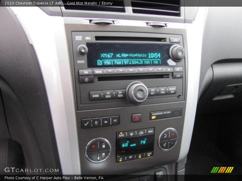 Gold Mist Metallic / Ebony 2010 Chevrolet Traverse LT AWD