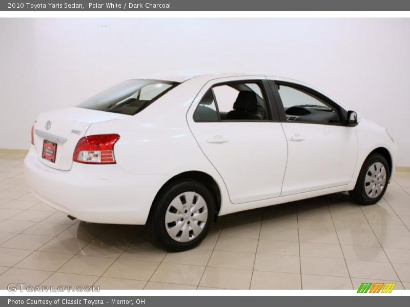 Polar White / Dark Charcoal 2010 Toyota Yaris Sedan