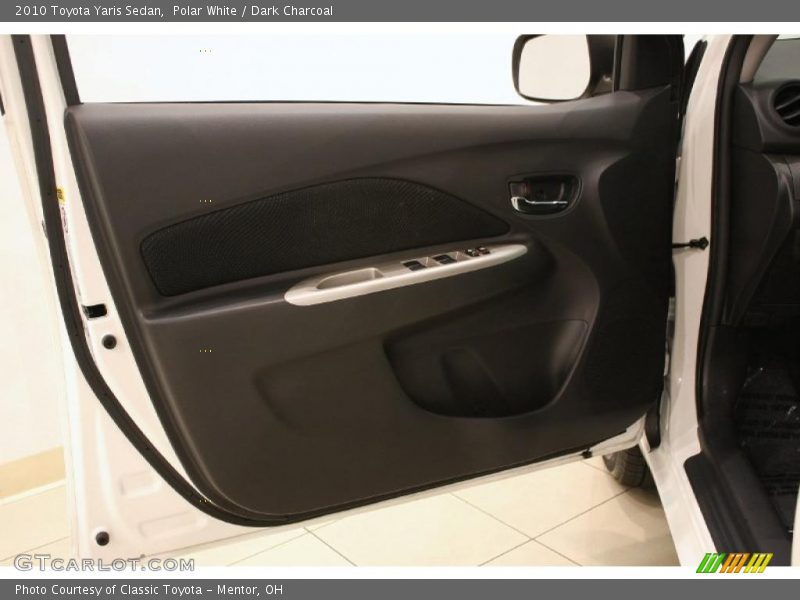 Polar White / Dark Charcoal 2010 Toyota Yaris Sedan
