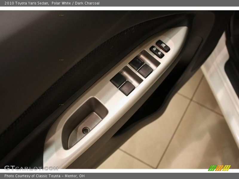 Polar White / Dark Charcoal 2010 Toyota Yaris Sedan