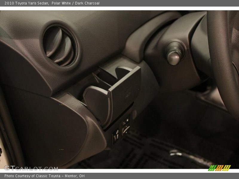Polar White / Dark Charcoal 2010 Toyota Yaris Sedan