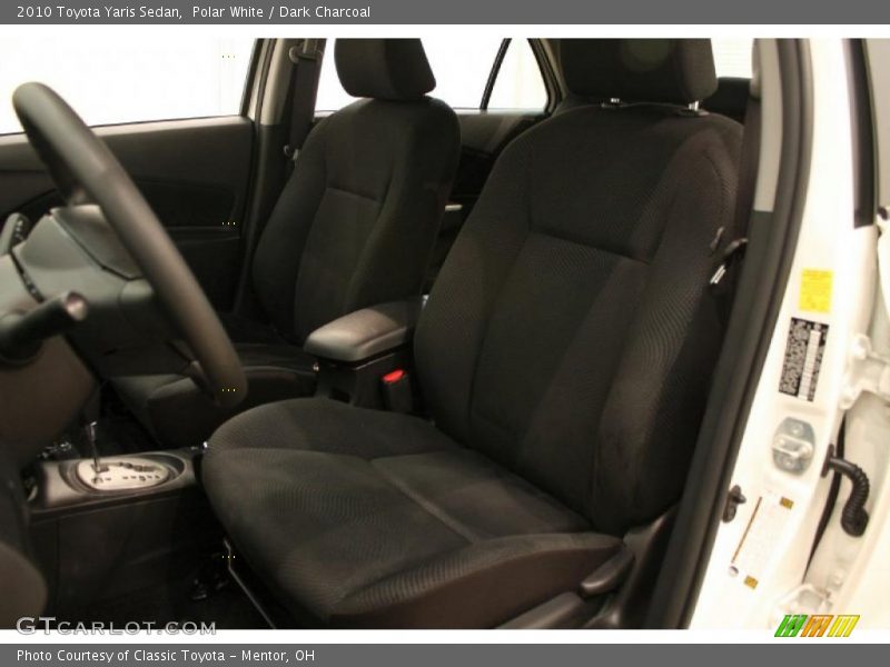 Polar White / Dark Charcoal 2010 Toyota Yaris Sedan