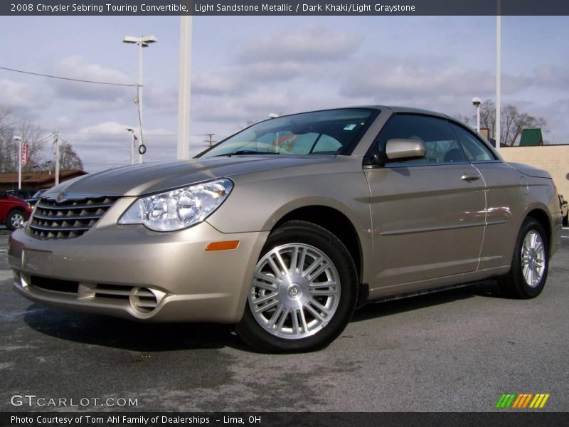 Light Sandstone Metallic / Dark Khaki/Light Graystone 2008 Chrysler Sebring Touring Convertible
