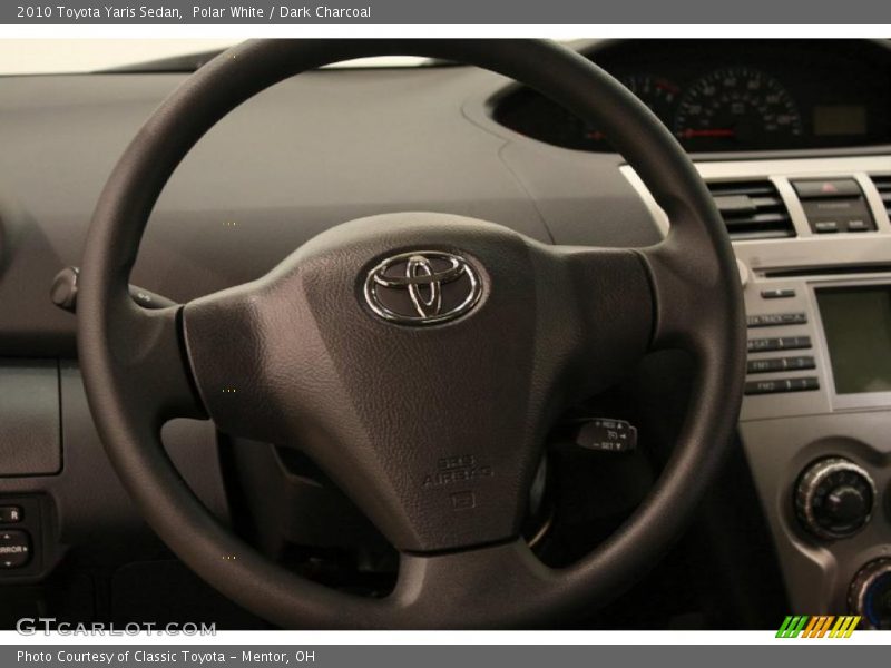 Polar White / Dark Charcoal 2010 Toyota Yaris Sedan