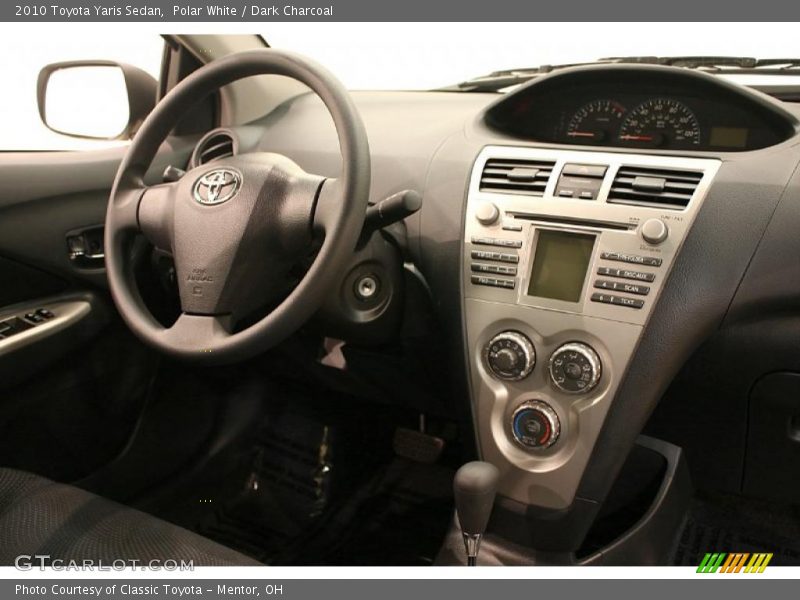 Polar White / Dark Charcoal 2010 Toyota Yaris Sedan