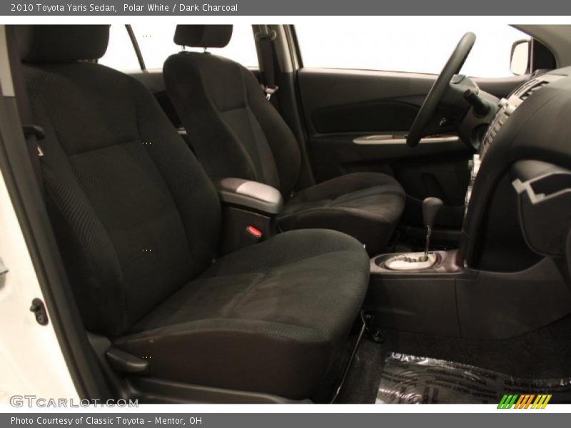 Polar White / Dark Charcoal 2010 Toyota Yaris Sedan