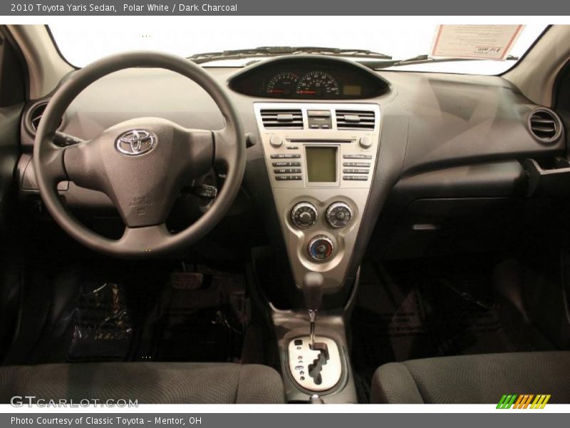 Polar White / Dark Charcoal 2010 Toyota Yaris Sedan