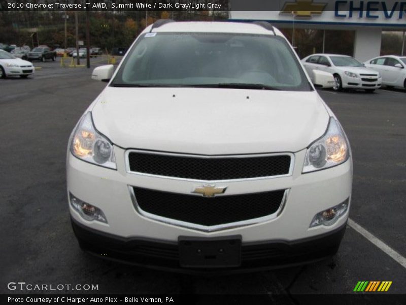 Summit White / Dark Gray/Light Gray 2010 Chevrolet Traverse LT AWD