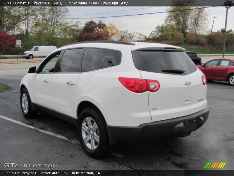 Summit White / Dark Gray/Light Gray 2010 Chevrolet Traverse LT AWD