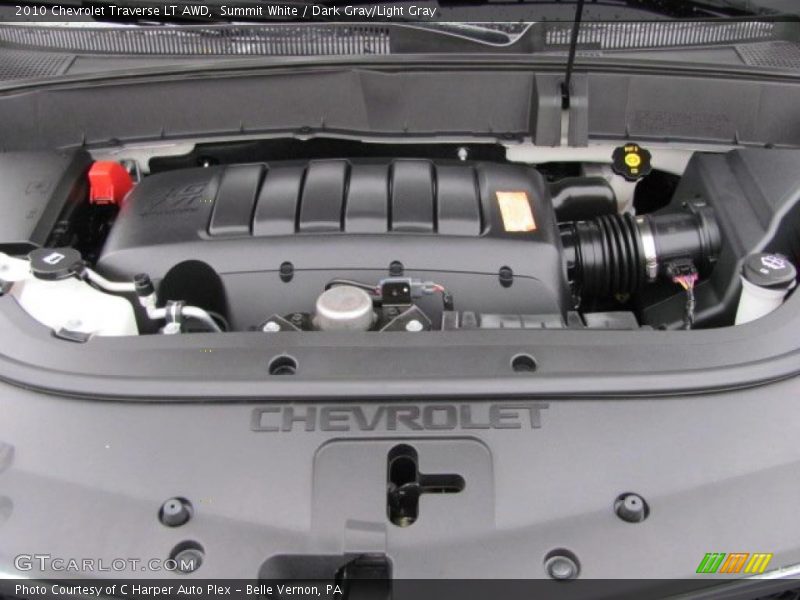 Summit White / Dark Gray/Light Gray 2010 Chevrolet Traverse LT AWD