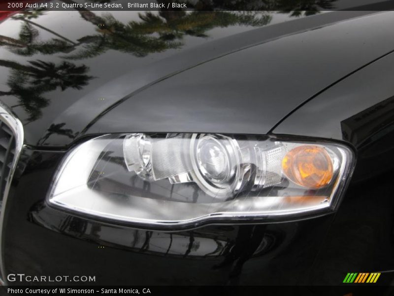 Brilliant Black / Black 2008 Audi A4 3.2 Quattro S-Line Sedan