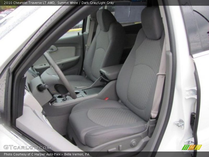 Summit White / Dark Gray/Light Gray 2010 Chevrolet Traverse LT AWD
