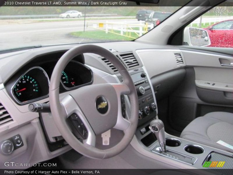 Summit White / Dark Gray/Light Gray 2010 Chevrolet Traverse LT AWD