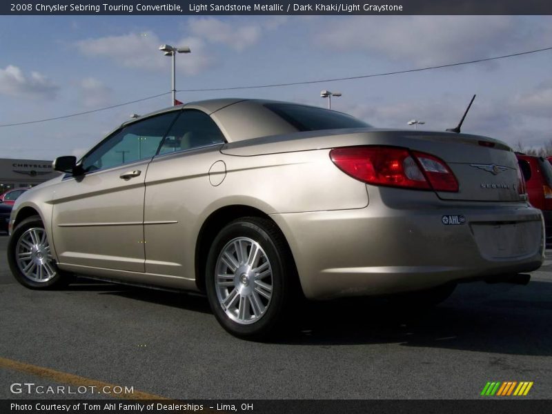 Light Sandstone Metallic / Dark Khaki/Light Graystone 2008 Chrysler Sebring Touring Convertible