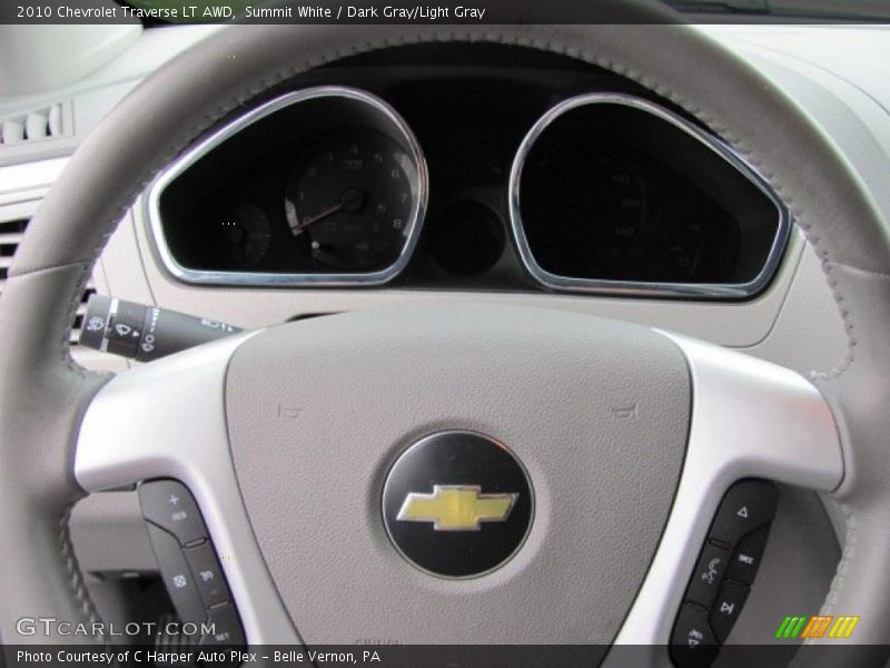 Summit White / Dark Gray/Light Gray 2010 Chevrolet Traverse LT AWD