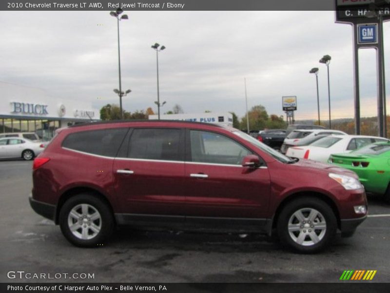 Red Jewel Tintcoat / Ebony 2010 Chevrolet Traverse LT AWD