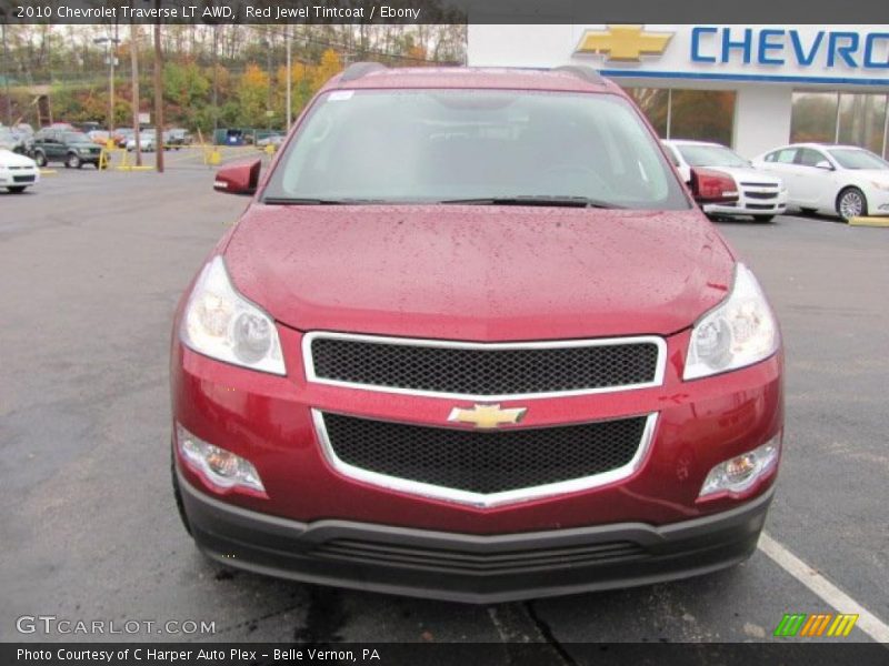 Red Jewel Tintcoat / Ebony 2010 Chevrolet Traverse LT AWD
