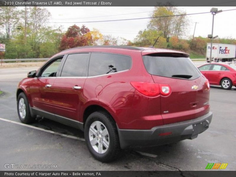 Red Jewel Tintcoat / Ebony 2010 Chevrolet Traverse LT AWD
