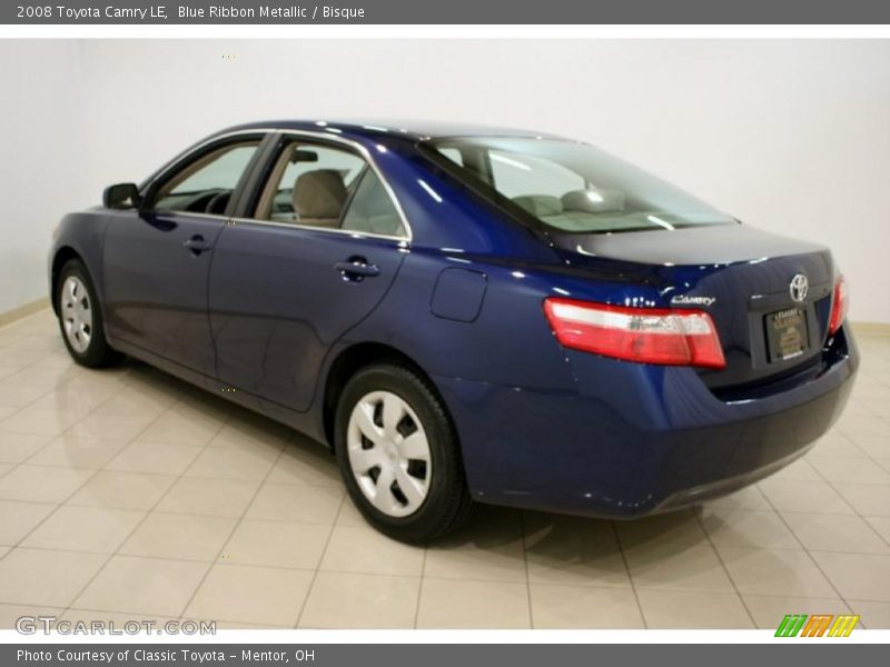 Blue Ribbon Metallic / Bisque 2008 Toyota Camry LE
