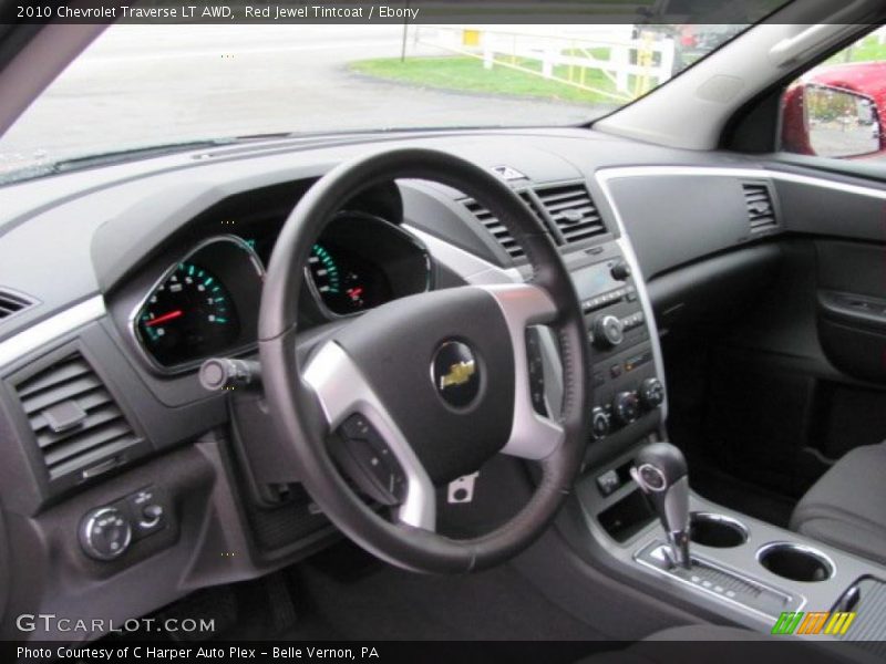 Red Jewel Tintcoat / Ebony 2010 Chevrolet Traverse LT AWD