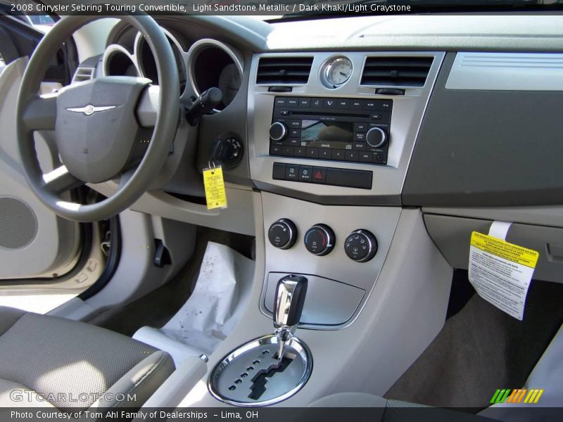 Light Sandstone Metallic / Dark Khaki/Light Graystone 2008 Chrysler Sebring Touring Convertible