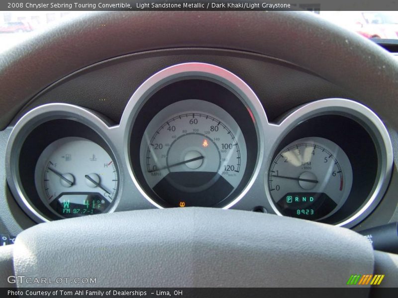 Light Sandstone Metallic / Dark Khaki/Light Graystone 2008 Chrysler Sebring Touring Convertible